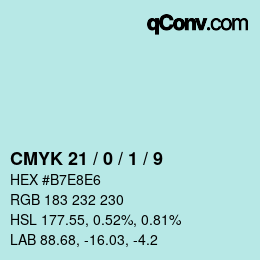 Color code: CMYK 21 / 0 / 1 / 9 | qconv.com