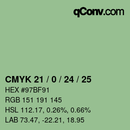 Color code: CMYK 21 / 0 / 24 / 25 | qconv.com