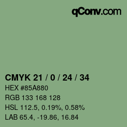 Color code: CMYK 21 / 0 / 24 / 34 | qconv.com