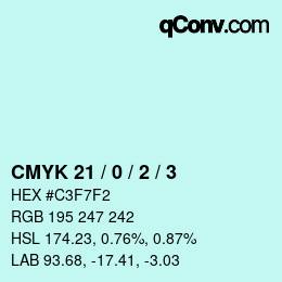 Color code: CMYK 21 / 0 / 2 / 3 | qconv.com