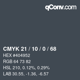 Color code: CMYK 21 / 10 / 0 / 68 | qconv.com
