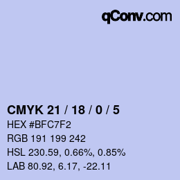 Color code: CMYK 21 / 18 / 0 / 5 | qconv.com