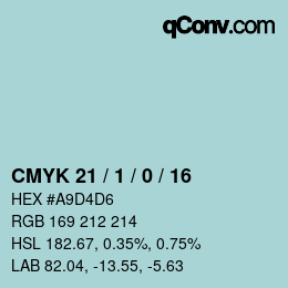 カラーコード: CMYK 21 / 1 / 0 / 16 | qconv.com