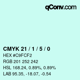 カラーコード: CMYK 21 / 1 / 5 / 0 | qconv.com