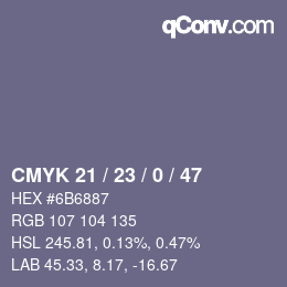 Color code: CMYK 21 / 23 / 0 / 47 | qconv.com