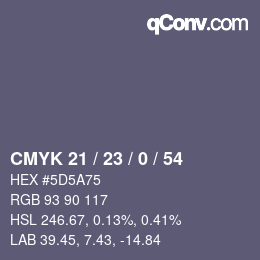 颜色代码: CMYK 21 / 23 / 0 / 54 | qconv.com