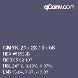 Color code: CMYK 21 / 23 / 0 / 58 | qconv.com