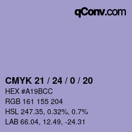 Color code: CMYK 21 / 24 / 0 / 20 | qconv.com