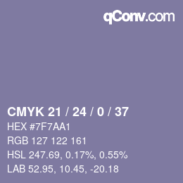 Color code: CMYK 21 / 24 / 0 / 37 | qconv.com