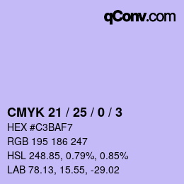 Color code: CMYK 21 / 25 / 0 / 3 | qconv.com