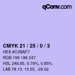 Color code: CMYK 21 / 25 / 0 / 3 | qconv.com