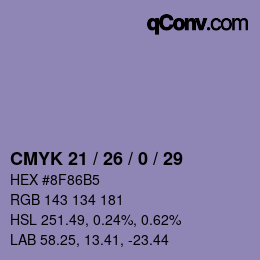Código de color: CMYK 21 / 26 / 0 / 29 | qconv.com