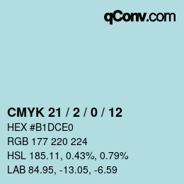 Código de color: CMYK 21 / 2 / 0 / 12 | qconv.com