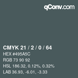颜色代码: CMYK 21 / 2 / 0 / 64 | qconv.com