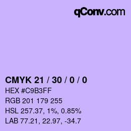 Color code: CMYK 21 / 30 / 0 / 0 | qconv.com