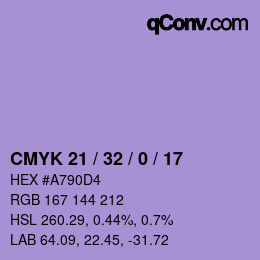 Color code: CMYK 21 / 32 / 0 / 17 | qconv.com