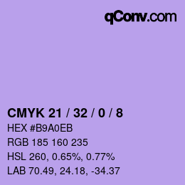 カラーコード: CMYK 21 / 32 / 0 / 8 | qconv.com