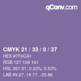 Código de color: CMYK 21 / 33 / 0 / 37 | qconv.com