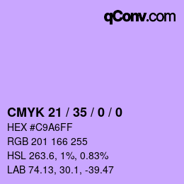 Farbcode: CMYK 21 / 35 / 0 / 0 | qconv.com