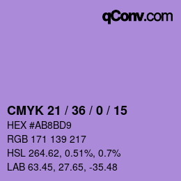 カラーコード: CMYK 21 / 36 / 0 / 15 | qconv.com