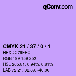 Farbcode: CMYK 21 / 37 / 0 / 1 | qconv.com