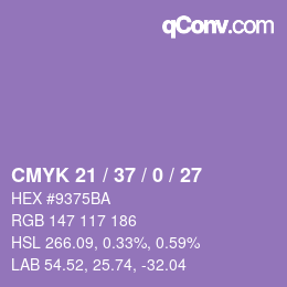 Farbcode: CMYK 21 / 37 / 0 / 27 | qconv.com