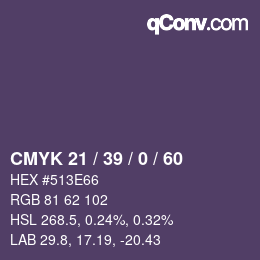 カラーコード: CMYK 21 / 39 / 0 / 60 | qconv.com