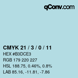 Código de color: CMYK 21 / 3 / 0 / 11 | qconv.com
