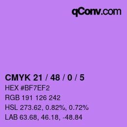 Código de color: CMYK 21 / 48 / 0 / 5 | qconv.com