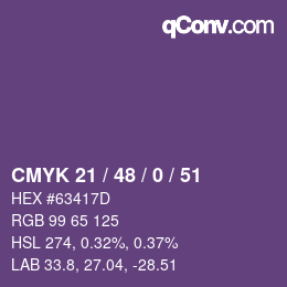 Farbcode: CMYK 21 / 48 / 0 / 51 | qconv.com