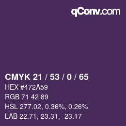 Farbcode: CMYK 21 / 53 / 0 / 65 | qconv.com