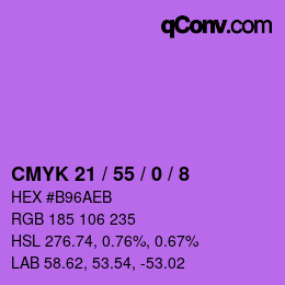 Color code: CMYK 21 / 55 / 0 / 8 | qconv.com