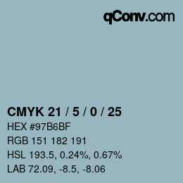 Color code: CMYK 21 / 5 / 0 / 25 | qconv.com