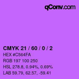 Color code: CMYK 21 / 60 / 0 / 2 | qconv.com