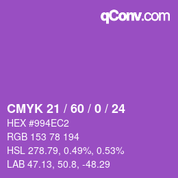 カラーコード: CMYK 21 / 60 / 0 / 24 | qconv.com