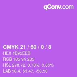Color code: CMYK 21 / 60 / 0 / 8 | qconv.com