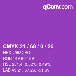 Farbcode: CMYK 21 / 68 / 0 / 26 | qconv.com