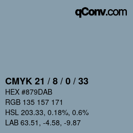 Color code: CMYK 21 / 8 / 0 / 33 | qconv.com