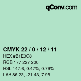 颜色代码: CMYK 22 / 0 / 12 / 11 | qconv.com