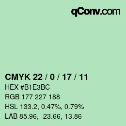 Código de color: CMYK 22 / 0 / 17 / 11 | qconv.com