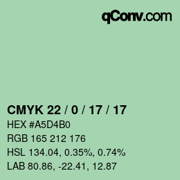 Código de color: CMYK 22 / 0 / 17 / 17 | qconv.com