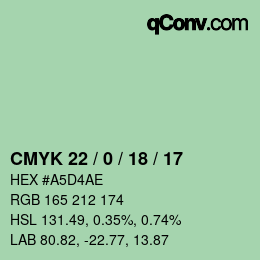 Código de color: CMYK 22 / 0 / 18 / 17 | qconv.com