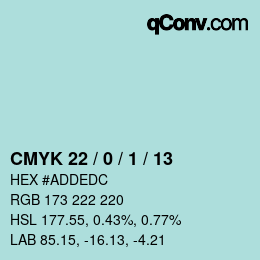 Color code: CMYK 22 / 0 / 1 / 13 | qconv.com