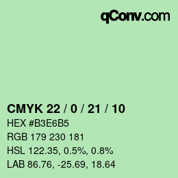 Código de color: CMYK 22 / 0 / 21 / 10 | qconv.com