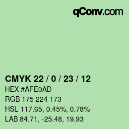 カラーコード: CMYK 22 / 0 / 23 / 12 | qconv.com