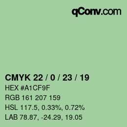 Color code: CMYK 22 / 0 / 23 / 19 | qconv.com