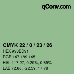 Color code: CMYK 22 / 0 / 23 / 26 | qconv.com