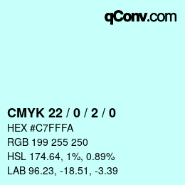 Color code: CMYK 22 / 0 / 2 / 0 | qconv.com