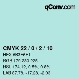 Color code: CMYK 22 / 0 / 2 / 10 | qconv.com