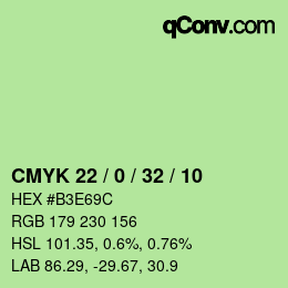 Color code: CMYK 22 / 0 / 32 / 10 | qconv.com